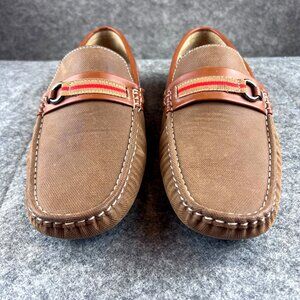 Mens 11 Bruno Marc Brown Driving Loafers Casual Comfy Slip-On Shoes Rubber Soles